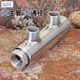 304不锈钢集分水器四分内丝转四分外丝60毫米间距工业分流三四通