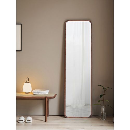 妙梵映梦镜北美黑胡桃实木穿衣镜 全身落地镜 壁挂试衣镜