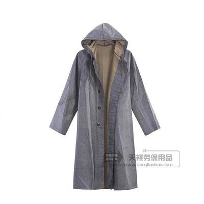 87老式男女长款连体带袖士兵抗洪帆布橡胶劳保雨衣 矿用长雨衣