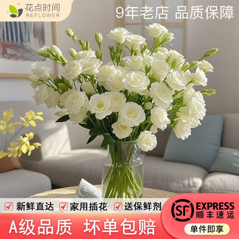 花点时间洋桔梗鲜花云南基地直发客厅办公室水养花瓶插花鲜切花束,鲜花速递/花卉仿真/绿植园艺,花材,淘宝优惠券,粉丝福利购,淘宝优惠卷