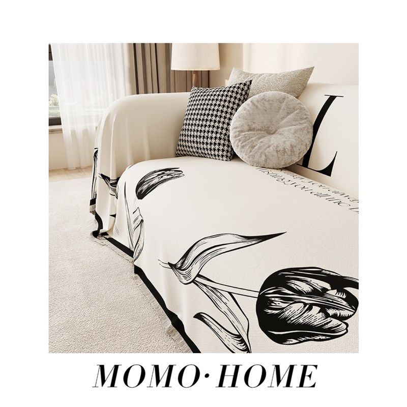 MOMO 奶油风沙发盖巾全包沙发毯防滑防猫抓沙发巾四季通用坐垫,居家布艺,沙发套,淘宝优惠券,粉丝福利购,淘宝优惠卷