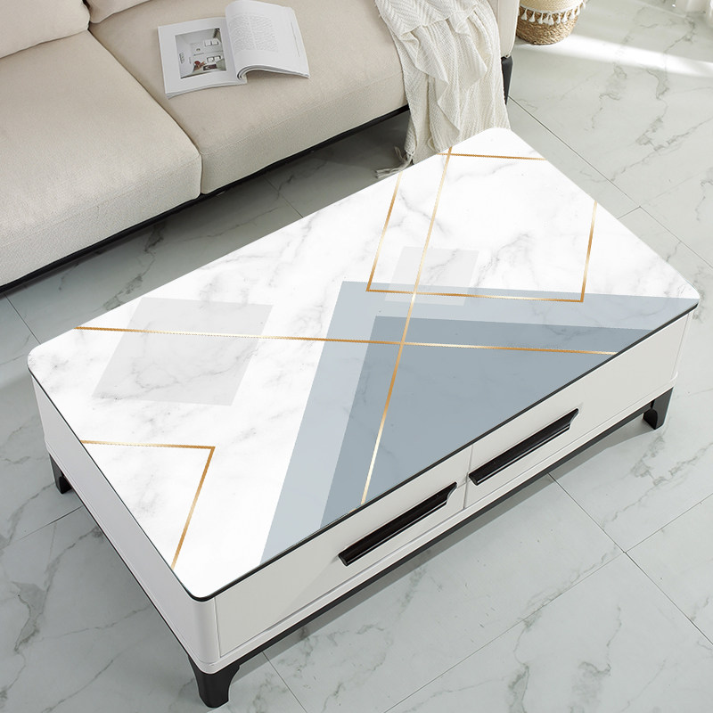 大理石客厅茶几垫桌垫长方形餐桌布免洗防油防水防烫家用茶几桌布,居家布艺,桌布,淘宝优惠券,粉丝福利购,淘宝优惠卷