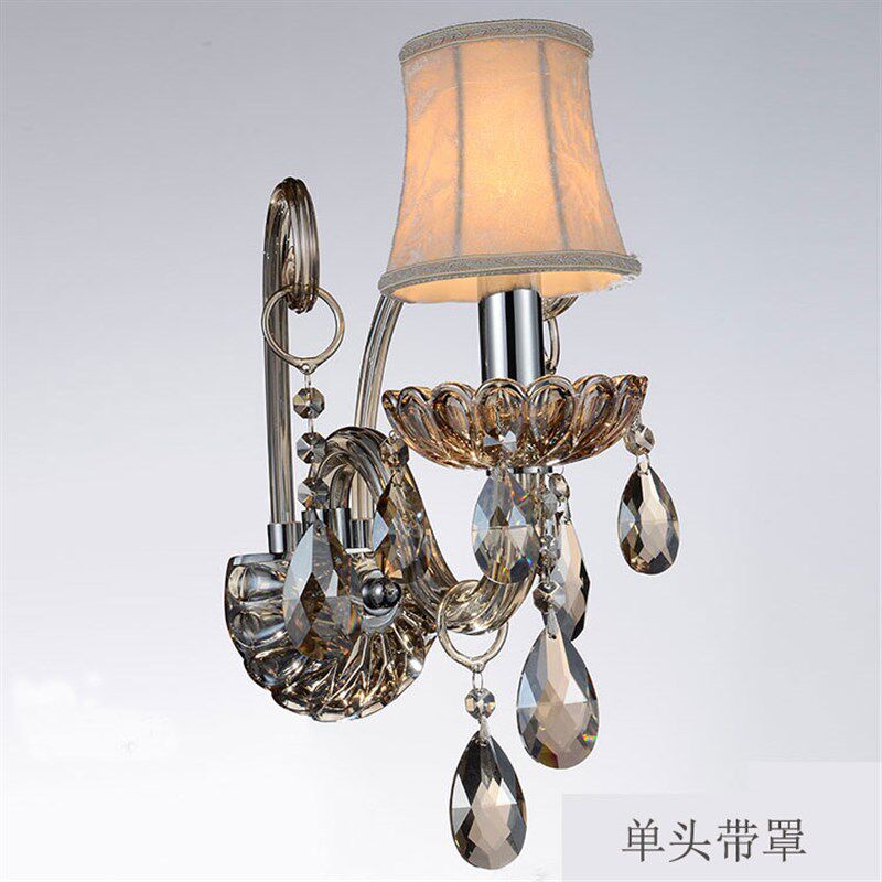 欧式蜡烛水晶壁灯走廊楼梯阳台卧室床头灯客厅装饰灯具背景墙灯