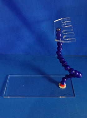 新型麻醉呼吸回路管架  万向型可旋转医院用蓝色螺纹管支架可