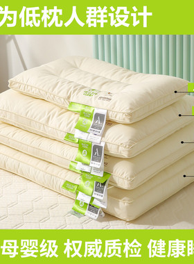 A类全棉6岁3以上10儿童午睡低枕头芯小号中小学生专用幼儿园宝宝