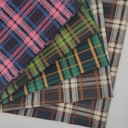 秋冬加厚tr弹力色织格子布 磨毛法兰绒女装衬衫裤料时尚面料 现货