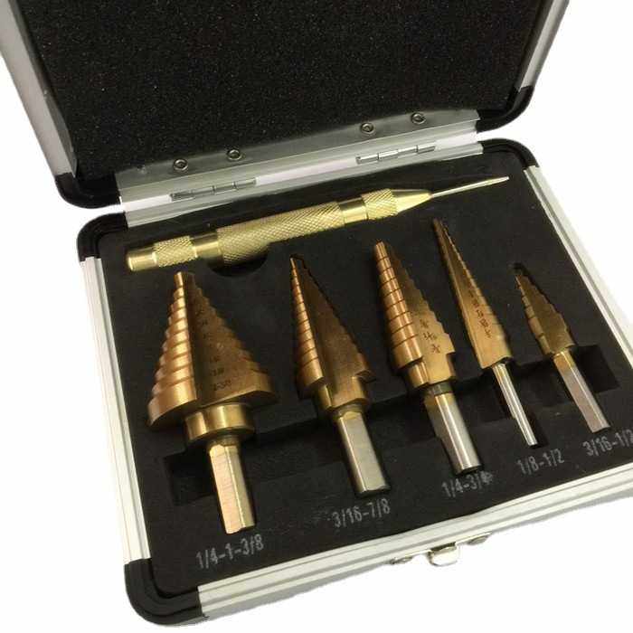 英制铝盒6PC六件套宝塔钻头阶梯钻布袋装,五金/工具,扩孔钻,淘宝优惠券,粉丝福利购,淘宝优惠卷