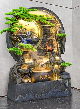 假山流水喷泉客厅水幕墙屏风循环水招财风水轮办公室生财装饰摆件