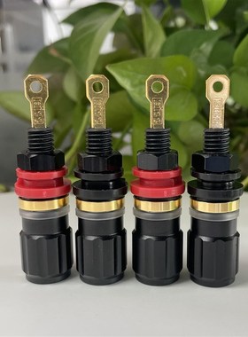 EIZZ功放接线柱 紫铜镀金 单点式传输喇叭功放接线插座