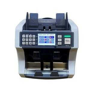 银行A类多国定制一口半点验钞机混点清分合计美元 合计金额 欧元