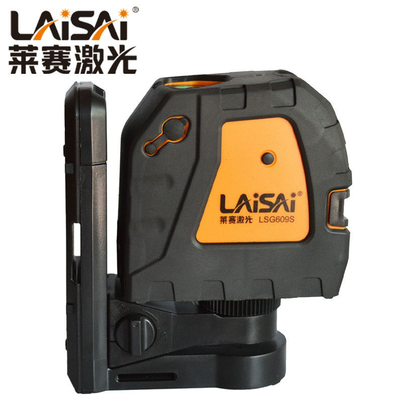 莱赛LSG609S绿光挂墙水平仪2线贴墙仪泥工水平仪外墙专用水平仪