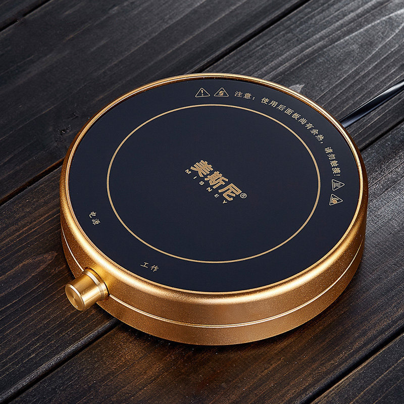 美斯尼 茶壶保温底座恒温宝牛奶保温加热器茶座金属智能加热杯垫