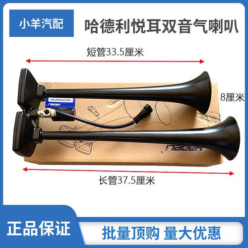 24v货车气喇叭斯堪尼亚小号汽车改装汽笛防水高低音气喇叭超响