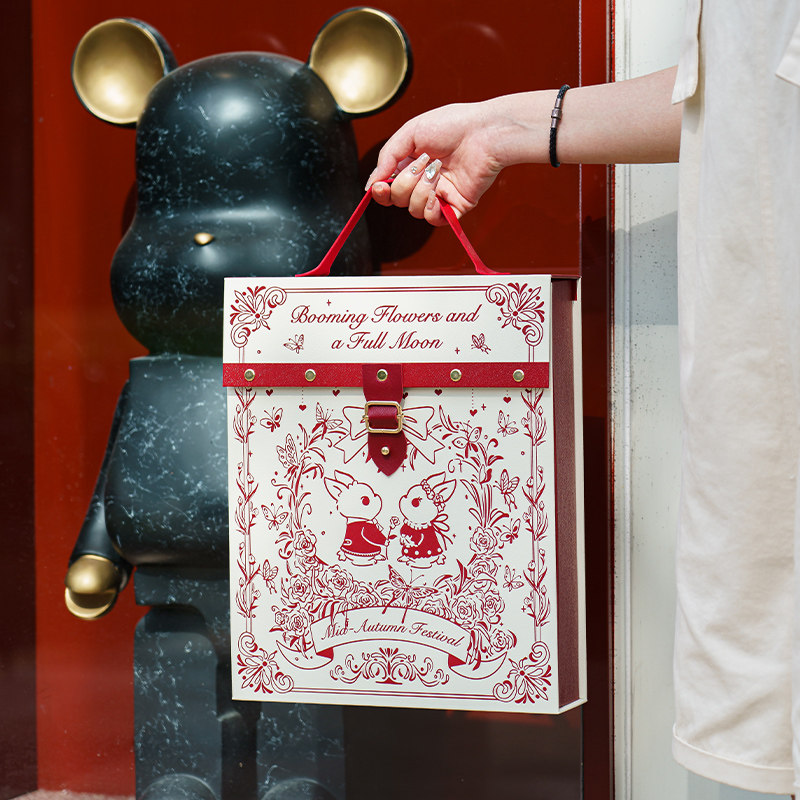 2022创意重工月饼包装盒礼盒手提高档硬盒6粒8粒流心蛋黄酥月饼盒