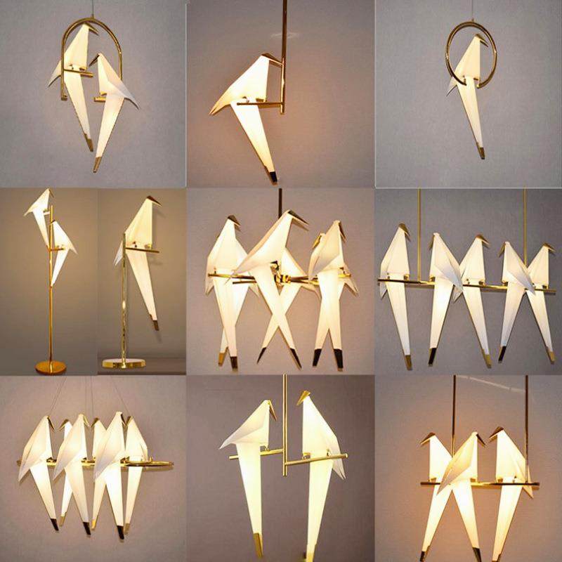 北欧后现代小鸟吊灯服装店创意个性客厅卧室儿童房餐厅千纸鹤吊灯,家装灯饰光源,智能吊灯,淘宝优惠券,粉丝福利购,淘宝优惠卷