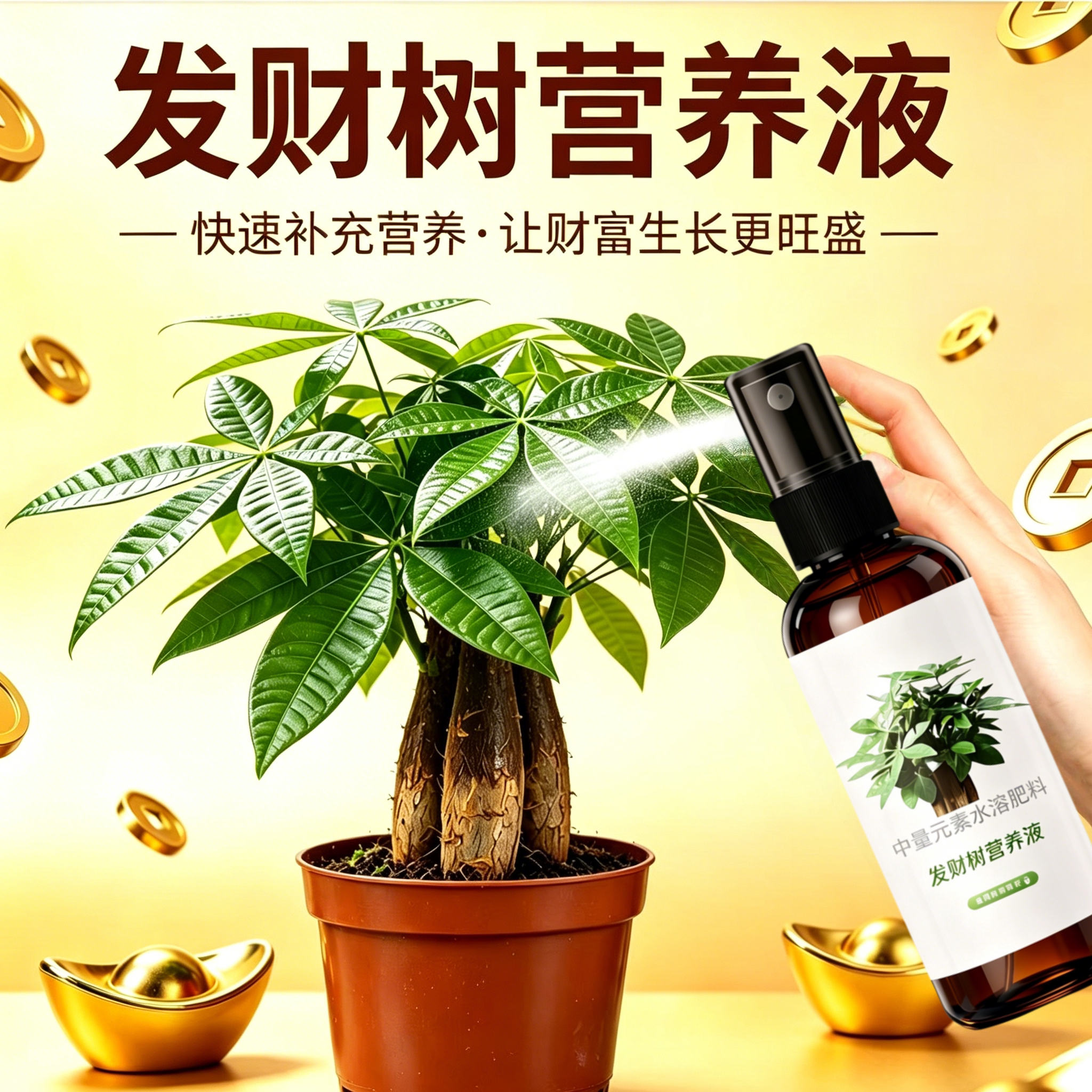发财树专用营养液防黄叶枯叶烂根绿植盆栽富贵竹家庭园艺肥料花肥