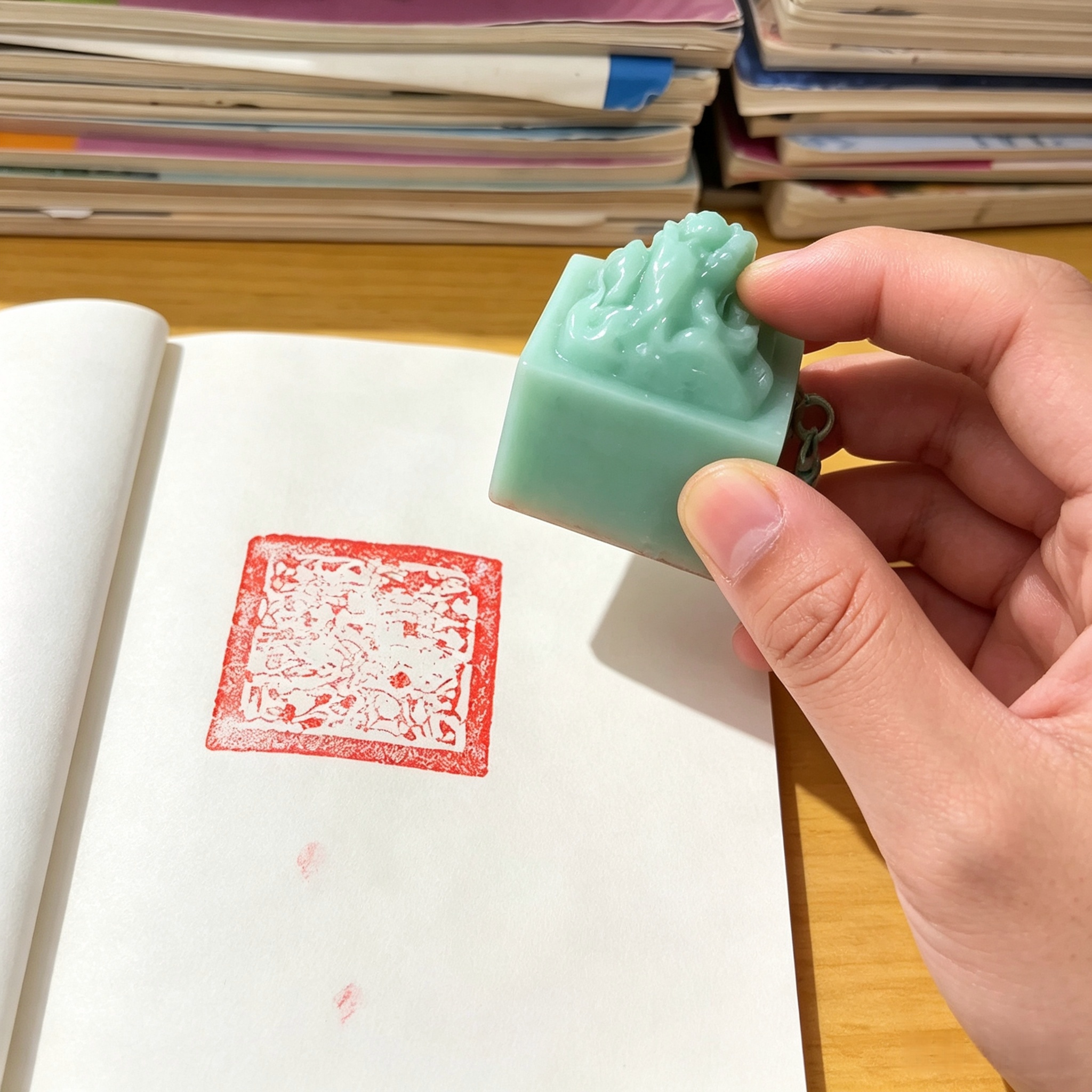 抽象玉玺印章挂件创意手账素材章可发光钥匙扣整蛊同桌送朋友包挂