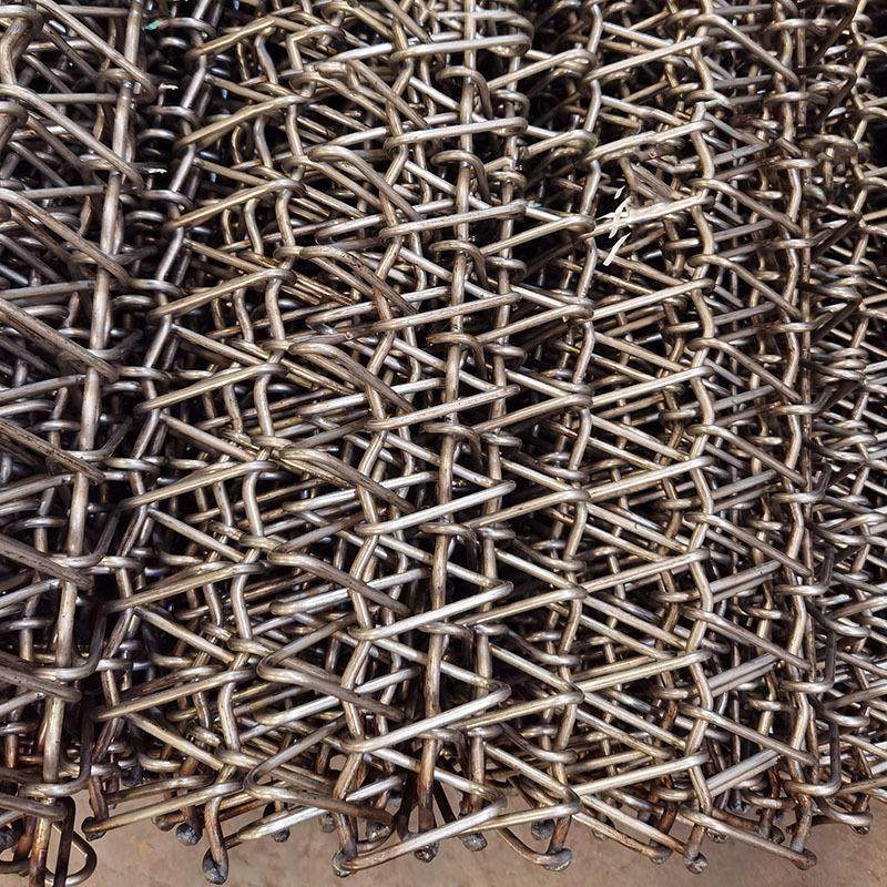 304抛丸机网带丝径5mm大节距喷砂机网带耐高温除锈除沙清理输送带