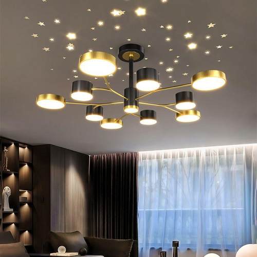 星空顶吊灯客厅灯新款现代简约大气吸顶灯创意星星灯全屋套餐灯具