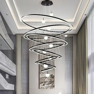 别墅复式 loft公寓自建房灯具 楼梯吊灯客厅大灯现代简约2025年新款