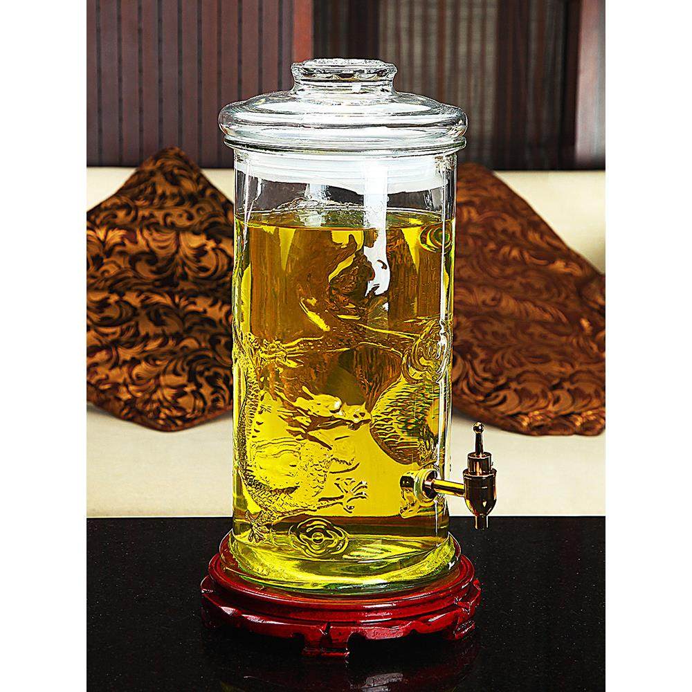 A6L泡酒玻璃瓶10斤带龙头密封泡酒罐家用泡酒酒瓶酿酒坛子