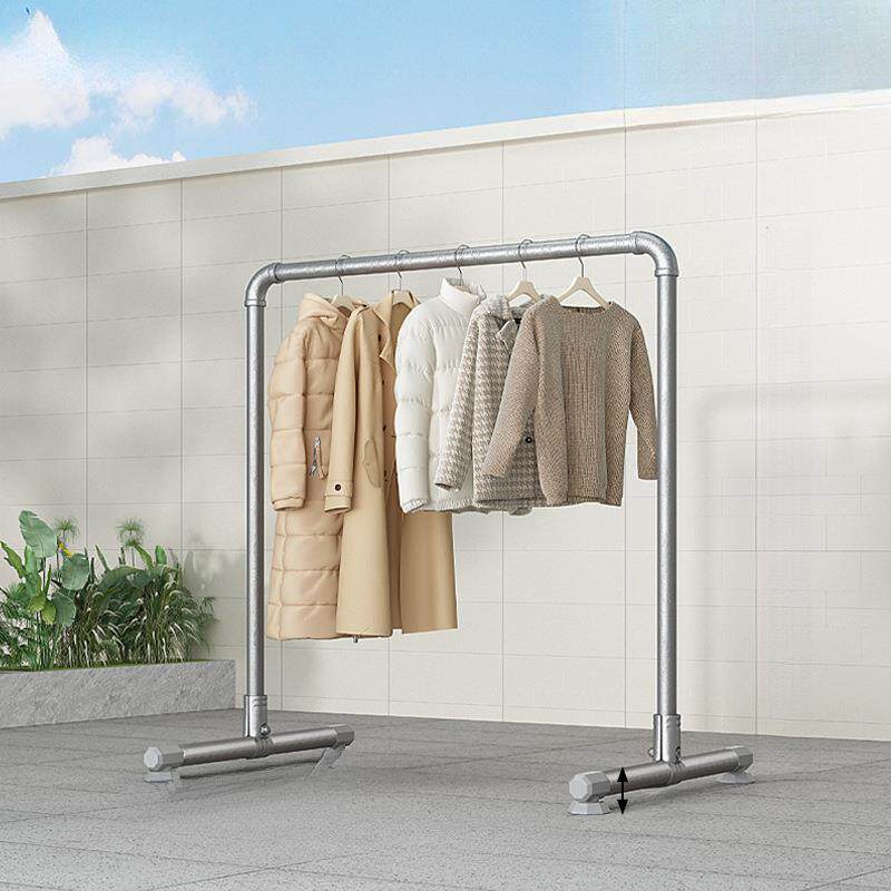 钢管晾衣架落地卧室晾衣杆户外家用阳台挂衣服简易晒被凉衣架水管