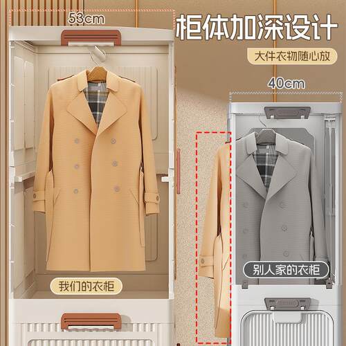 衣柜家用卧室秒安装折叠简易衣柜出租房用结实耐用宝宝儿童衣柜