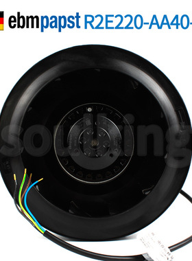 德国ebmpapst风机R2E220-AA40-05 230V 0.38/0.40A 涡轮离心风机