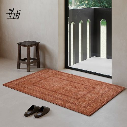 寻由埃特勒塔民族风复古入户门地垫进门客厅玄关地毯家用耐脏防滑