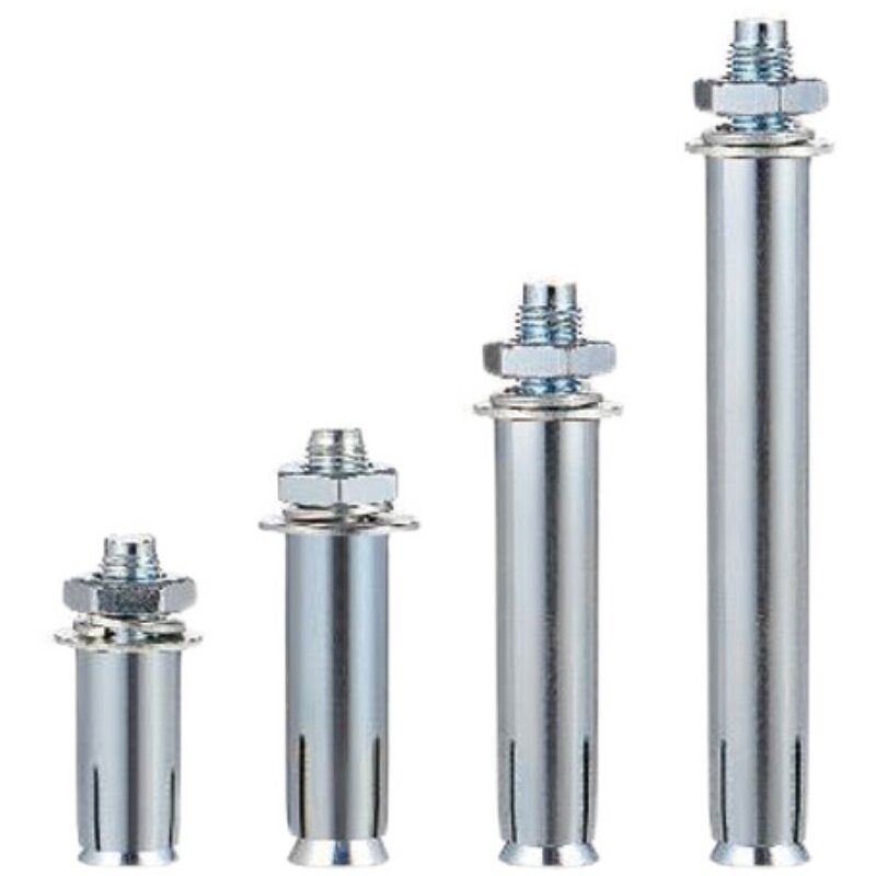 镀锌膨胀螺丝膨胀螺栓彭张管M8国标加长打入式铁膨胀M6澎涨栓M10