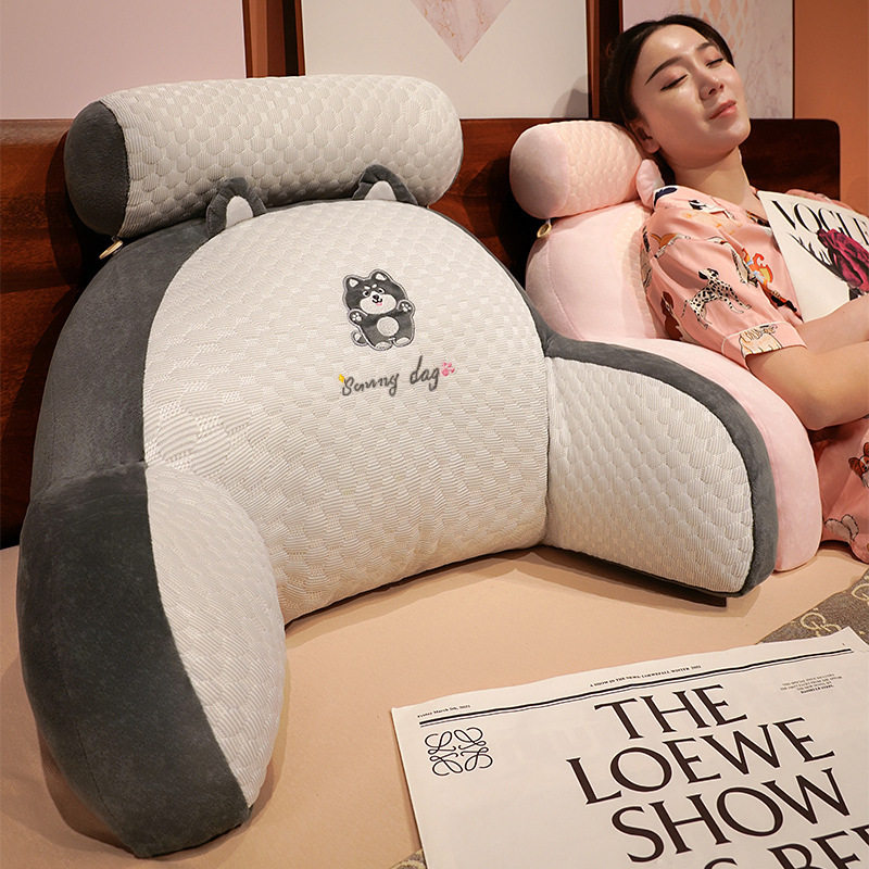 床头靠垫软包大靠背客厅沙发冰豆豆腰靠枕头宿舍学生床上看书腰枕,居家布艺,床头靠垫,淘宝优惠券,粉丝福利购,淘宝优惠卷