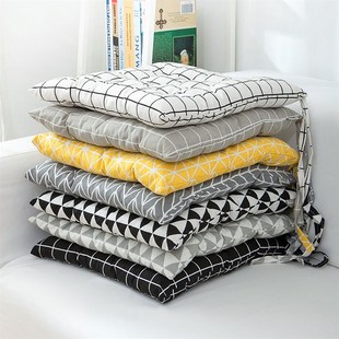 棉麻加厚坐垫餐桌椅垫汽车办公室久宿舍屁垫坐学生板凳座垫子冬季