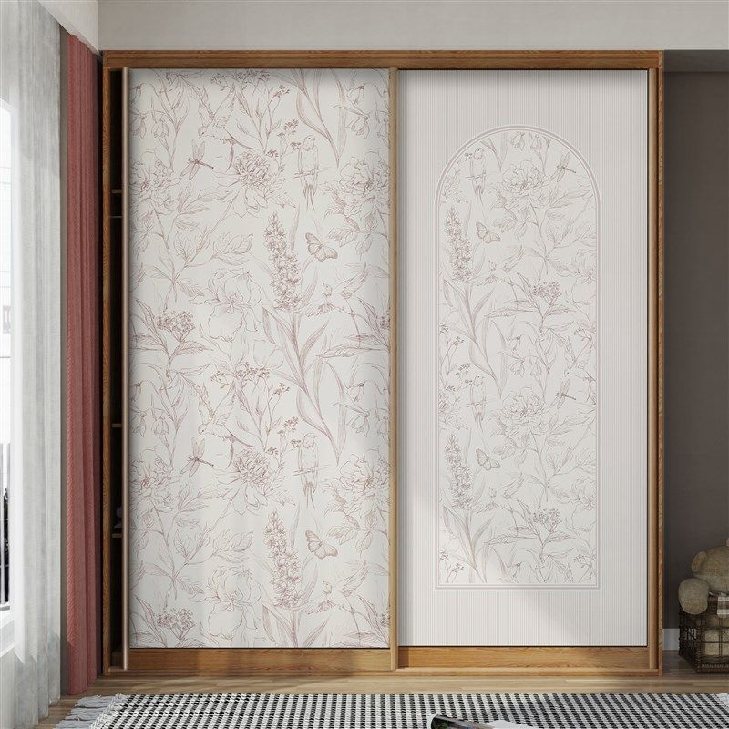 燕归巢 大衣柜贴纸翻新家具柜子法式橱柜门改造推拉门移门装饰