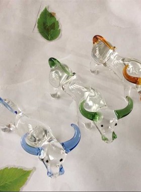 袖珍玻璃十二生肖鼠牛虎兔龙蛇马羊猴鸡狗猪摆件摆设琉璃工艺品