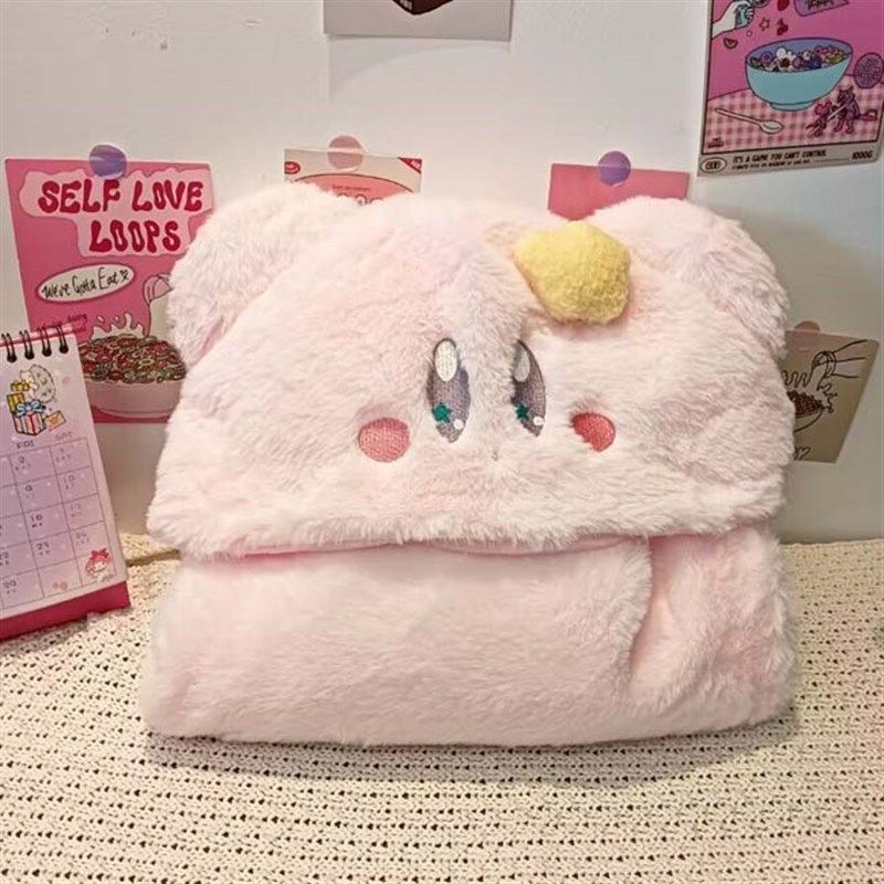 日单软萌可爱少女心粉嫩星之卡比加厚柔软披肩披风空调毯午睡盖毯,床上用品,休闲毯/毛毯/绒毯,淘宝优惠券,粉丝福利购,淘宝优惠卷