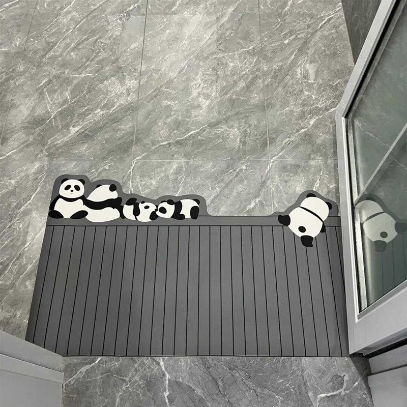 卡通浴室吸水地垫硅藻土熊猫卫生间地垫洗漱台厕所淋浴间速干防滑,家庭/个人清洁工具,地垫,淘宝优惠券,粉丝福利购,淘宝优惠卷