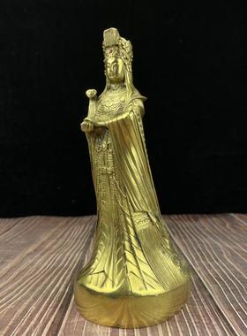 黄铜铜妈祖铜像摆饰王母娘娘工艺品西王母摆件