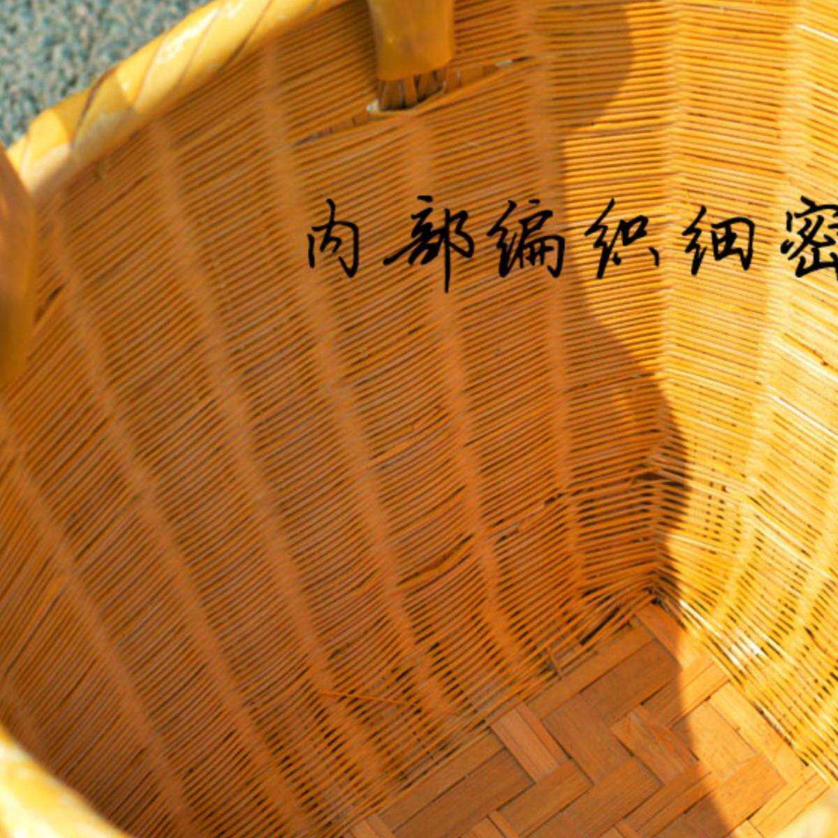 箐楷背篓竹编家用大号后背式采摘买菜竹筐收纳筐背篼成人采蘑菇筐