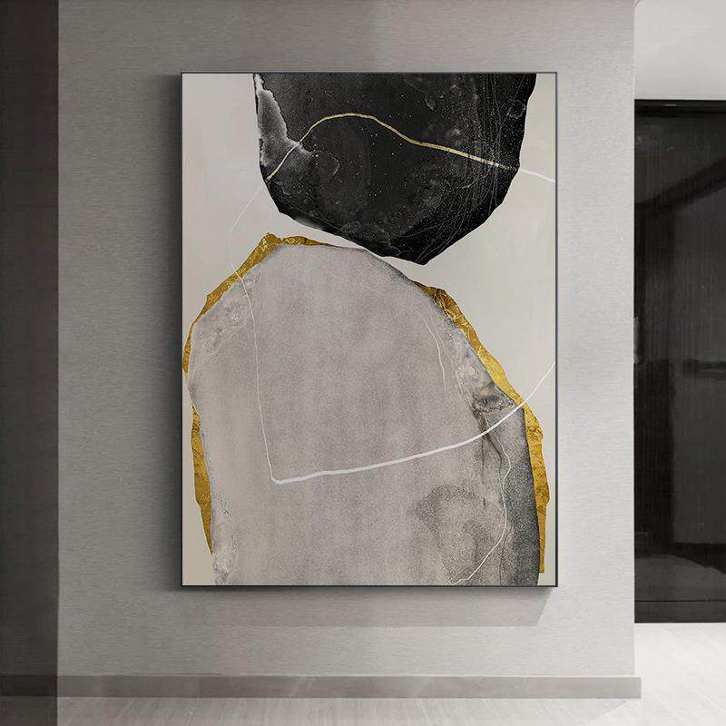 纯手绘油画《昔梦》玄关挂画客厅抽象装饰画餐厅壁画轻奢现代简约