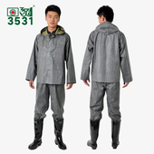 3531橡胶带袖 雨衣团购 雨衣抗洪救灾暴雨加大加厚老式