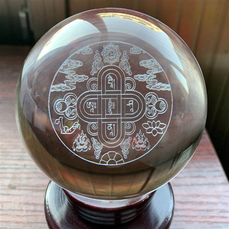 结缘龙王坛城水晶球摆件佛堂供奉保玄关装饰保平安放生客厅装饰
