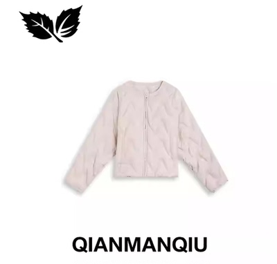 浅曼秋QIANMANQIU 「明月期许」 轻薄拉链百搭外套QMQ1127F042