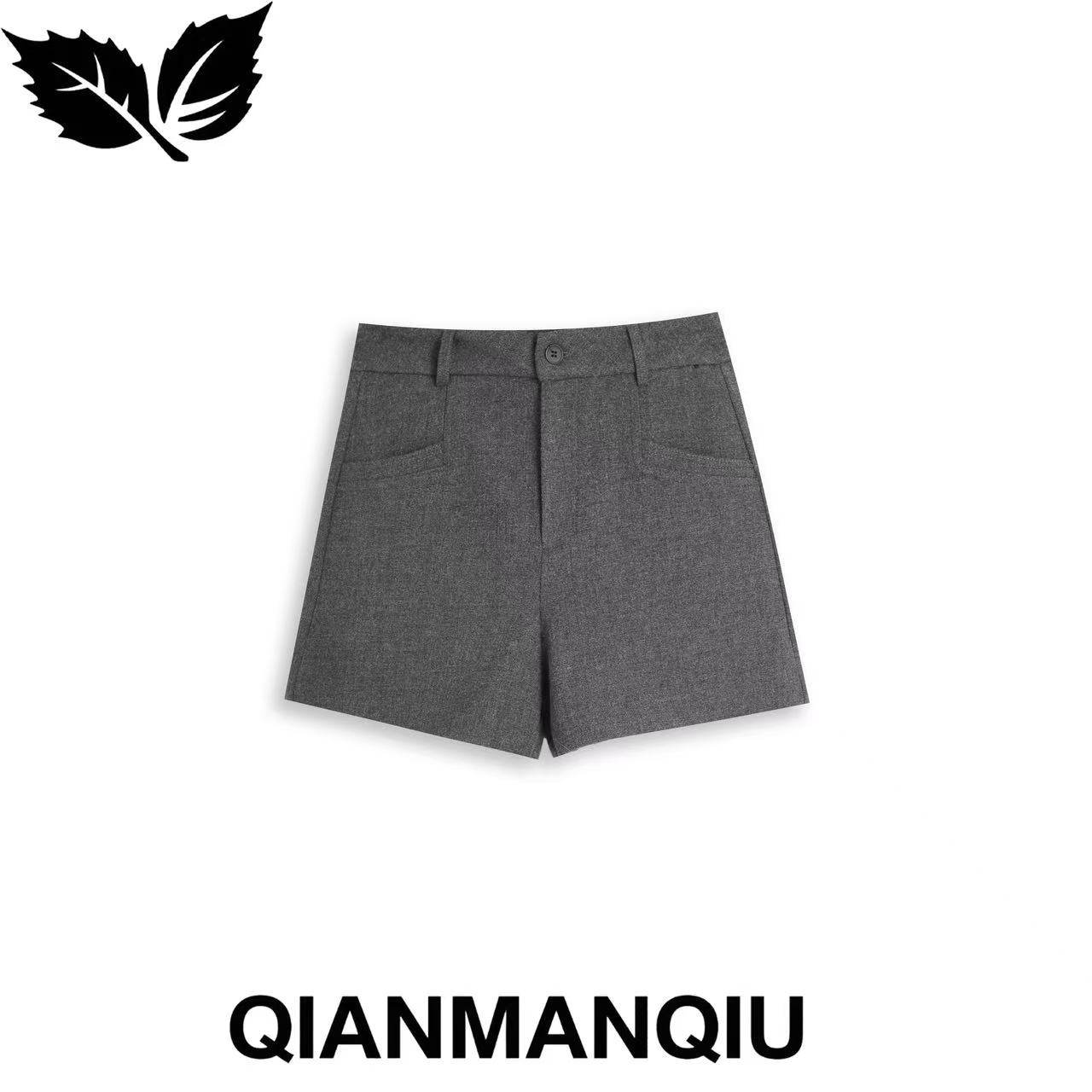 浅曼秋QIANMANQIU 简约毛呢短裤 QMQ103X004,女装/女士精品,旗袍,淘宝优惠券,粉丝福利购,淘宝优惠卷