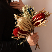 进口高端花材家居民宿装 饰干燥花摆设橱窗摆件花束搭配班克木干花