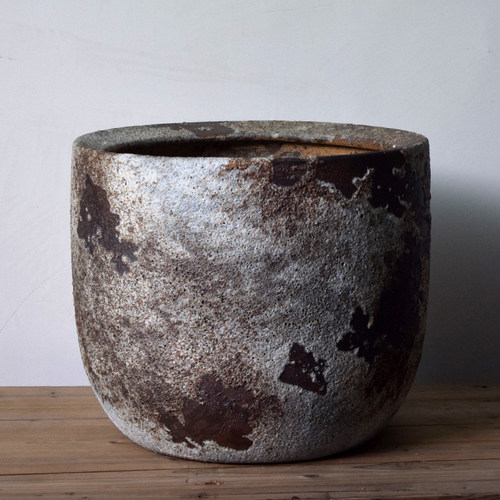 创意陶瓷鱼缸古法生态缸复古陶土缸水草缸别墅庭院造景装饰摆饰