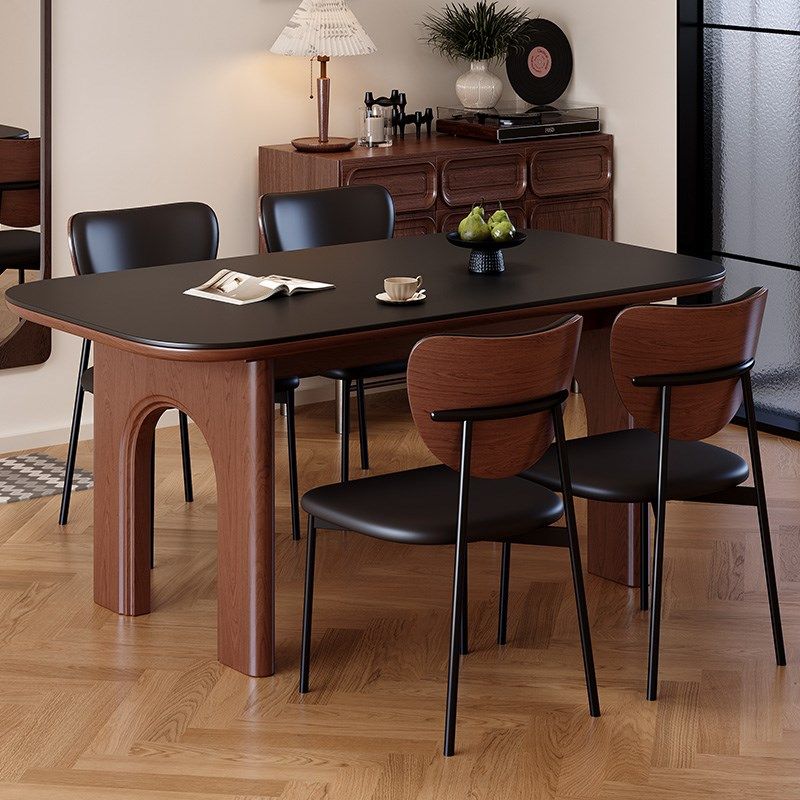 馨佰利岩板餐桌椅组合2024新款家用小户型客厅长方形复古风吃饭桌,住宅家具,岩板餐桌,淘宝优惠券,粉丝福利购,淘宝优惠卷