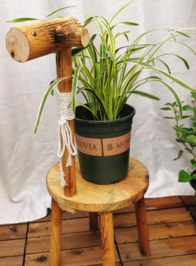 实木小鹿创意个性小凳子花架阳台花园庭院装饰幼儿园装饰摆件