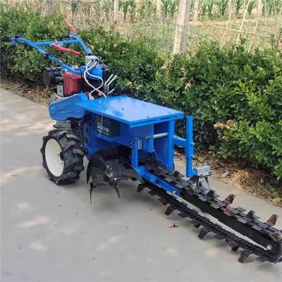 锦佳 20宽80深链条式开沟机 小型农用微耕机深沟管道开槽机