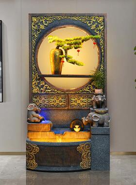 水幕墙流水屏风鱼缸客厅玄关水系景观流水生财水景循环水摆件