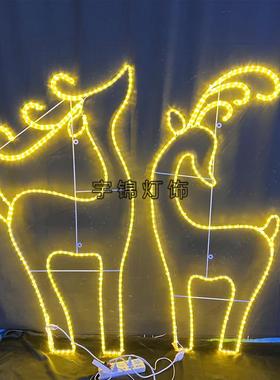 LED鹿子造型灯户外防水动物灯广场店铺装饰亮化节日景观小品灯